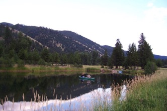 On the pond